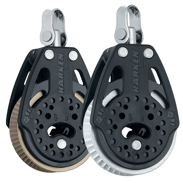 2172 - 2 Poulies Carbo 57 mm Ratchet : GRIP x 15 et GRIP x2