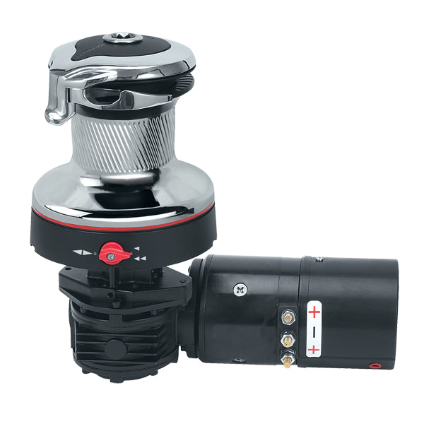 60RWC12H - Electr. winch ST horiz. 12V Rewind chrome bronze