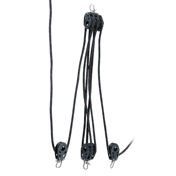 7503 - Palan VM 6 brins double, poulies Carbo 40 mm - cordage à 6 mm