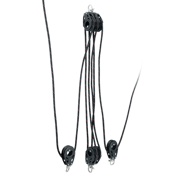 7507 - Palan VM 6 brins double, poulies Carbo 57 mm - cordage à 8 mm